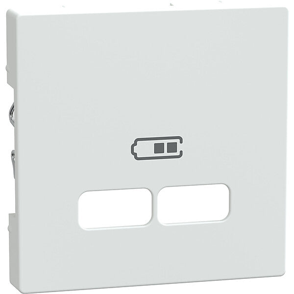 Merten Zentralplatte pws/glanz f.USB Ladest.Einsatz MEG4367-0319